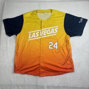 Las Vegas Aviators Button Up Short Sleeve Baseball Jersey Minors Men's XL